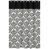 Isabella Black and White Collection Shower Curtain