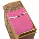 Cheetah Pink Collection Changing Pad Cover