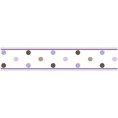 Mod Dots Purple Collection Wall Paper Border