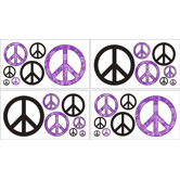 Peace Purple Collection Wall Decal Stickers