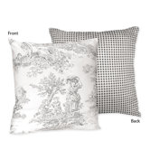 Black Toile Collection Decorative Pillow