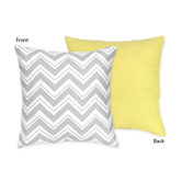 Zig Zag Yellow and Gray Collection Decorative Pillow