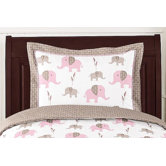Elephant Pink Collection Standard Pillow Sham