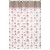 Elephant Pink Collection Shower Curtain