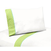 Hooty Turquoise and Lime Collection Queen Sheet Set