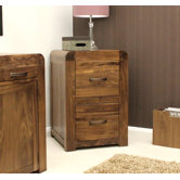 Shiro Two Drawer Filing Cabinet in Walnut