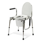 Non-Padded Drop Arm Commode