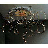 Faal 12 Lights Semi Flush Ceiling Lamp in Yellow