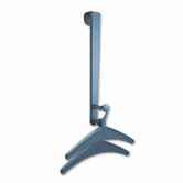 Over-The-Door Double Hook with 2 Hangers, Steel, 2 x 5-1/8 x 19-1/4, Black