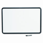 Contour Dry-Erase Board, Melamine, 36 x 24, White, Gray Frame