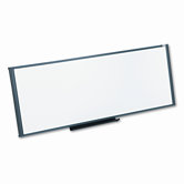 Workstation Total Erase Marker Board, Dry Erase, 48 x 18, White, Gray Frame