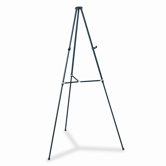 Adjustable Telescoping Tripod Easel, 38" to 66" High, Aluminum, Black