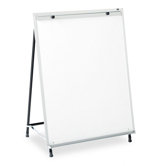 Dry-Erase Steel Easel in White with Aluminum Frame