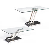 Ryan Coffee Table with Adjustable Steel Base