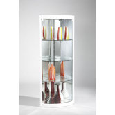 Corner Curio Cabinet with Mirrored Interior