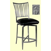 Ashtyn Memory Swivel Counter Stool in Nickel Plated