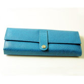 On the Go Pebble Grain Jewel Roll in Blue
