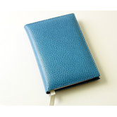 On the Go Pebble Grain Small Address Book in Blue