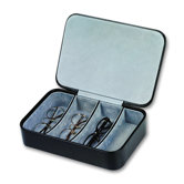 Men's Eyeglass Valet with Cover in Black