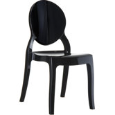 Stuhl "Elizabeth" in Schwarz hochglanz