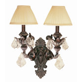 Crystal Flair   Wall Sconce with Crystal Accents in Enriched Iron