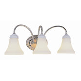 Porcelain Vanity Light in Polished Chrome