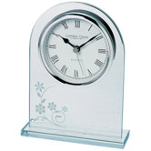 Arch Top Floral Mantle Clock