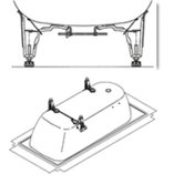 Centro Duo Leveling Feet for Centro Duo and Klassikduo Bath Tub