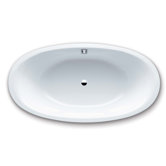 Luxxo Duo 74.8" x 39.4" Oval Bath Tub in White