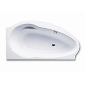 Atmo Left 67" x 35.4" Bath Tub with Molded Panel and Feet in White