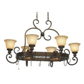 Heartwood Chandelier Pot Rack with 8 Light
