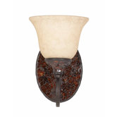 Jewelry  Wall Sconce with Amber Tinted Scavo Glass in Harvest Bronze
