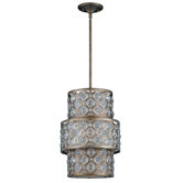 Cartier 6 Light Drum Foyer Pendant
