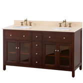 Lexington 60" Double Vanity Set in Light Espresso