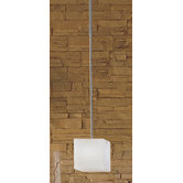 Kubik Small Single Light Pendant in Gray Metal