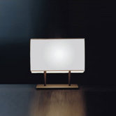 Blissy 17" Table Lamp in Metallic Brown Finish with White Shade