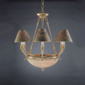 Palma Nine Light Traditional Chandelier in White French Gold
