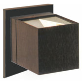 Dau Wall Sconce with Backplate in Black Satin Aluminum