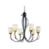 Livorno Chandelier in Tobacco Gold