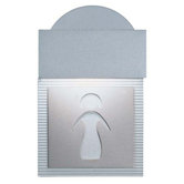 Mini Signal Ladies Room Wall Light in Metallic Gray