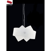 Tourbillon 11.75" Pendant with White and Black Glass