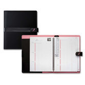 Pink Ribbon Wirebound Organizer Notebook Starter Set, 8 1/2x11, Black Microfiber, 2012