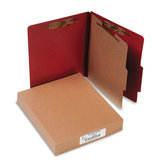 Pressboard 25-Pt. Classification Folder, Letter, Four-Section, 10/Box
