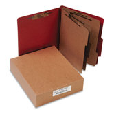 Pressboard 25-Pt. Classification Folder, 8-Section, 10/Box