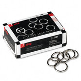 Metal Book Rings, 1" Diameter, 100 Rings/Box