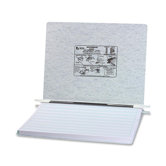 Pressboard Hanging Data Binder, 14-7/8 x 11 Unburst Sheets, Light Gray