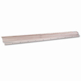 One Meter (39-1/2") Wood Stick Ruler, Clear Lacquer Finish, 12 per Box