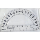 Protractor 6in 180 Degree Clear