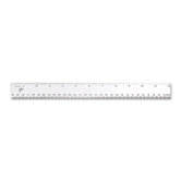 Plastic Ruler, 12" Long, Clear