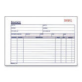 Invoice Book, 2-Part, Carbonless, 8-7/16"x5-9/16", 50/Black